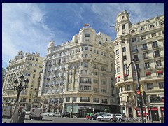 Plaza del Ayuntamiento 55 - Melia Plaza Hotel and other builtings on the west side of the square